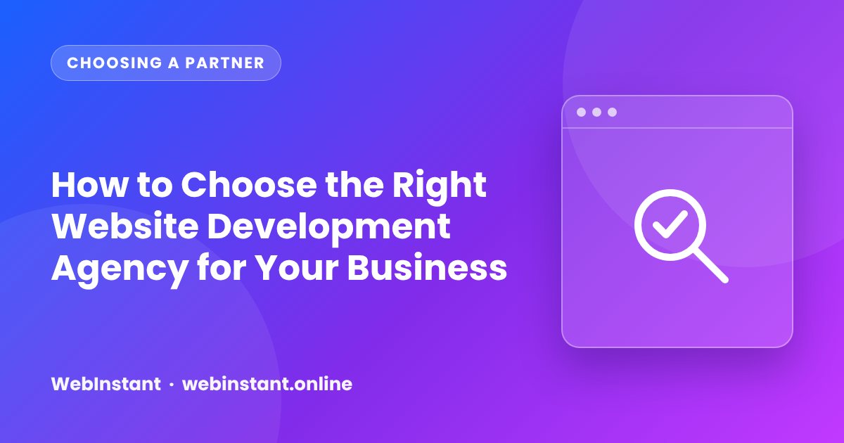 Checklist and magnifying glass evaluating a website development agency portfolio, pricing and support
